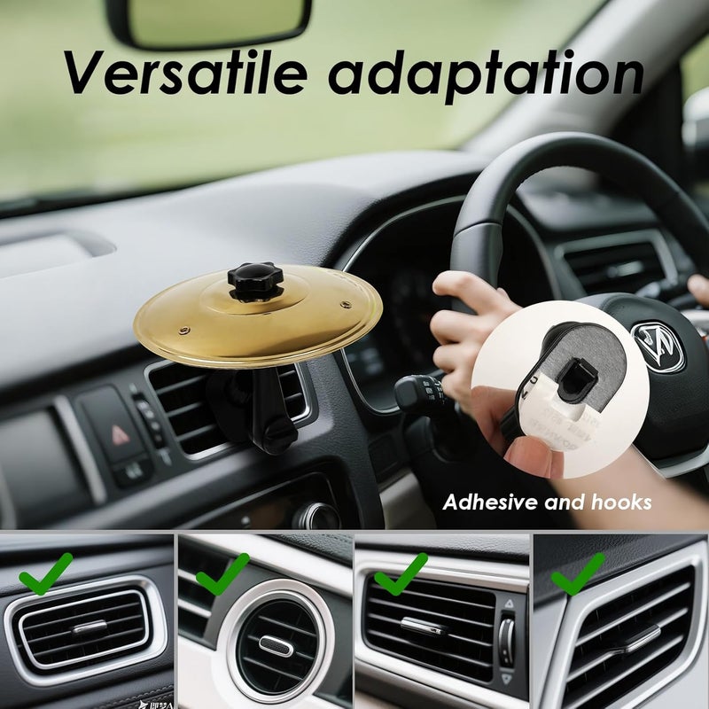 GIOREFAY Car Crash Cymbal,Car Cymbal Air Vent Drums,Clip On Mini Symbal for Music Lovers - Image 2
